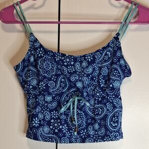 Vintage Swim Top Summer Crop Top